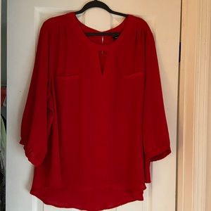 Ashely Stewart 3X Blouse Red